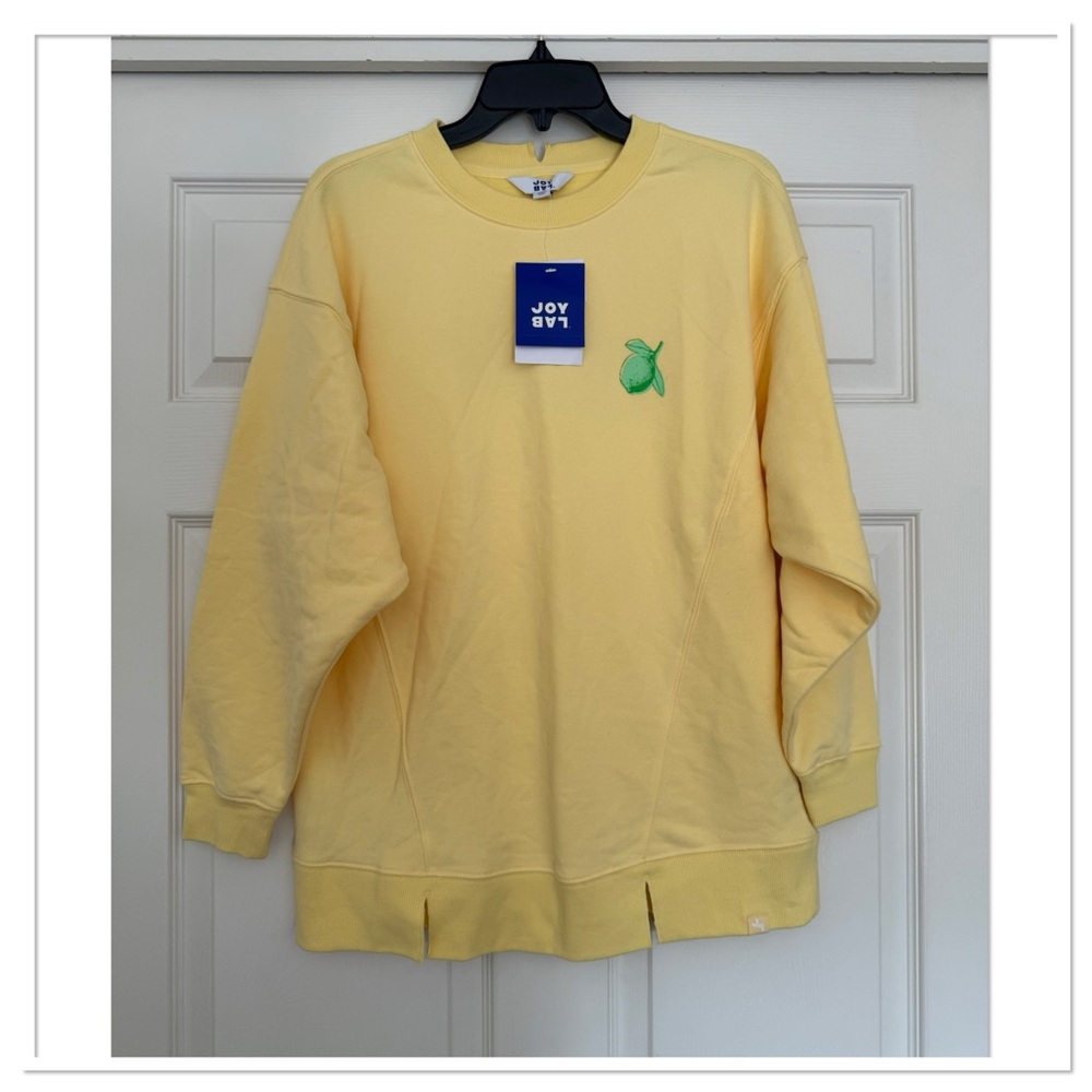 JoyLab Relaxed Fit Women’s Crewneck Sweatshirt Split Hem